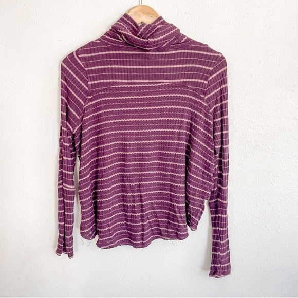 Free People/We the free Kristine drippy thermal cowl neck long sleeve top - Picture 3 of 11